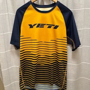 Yeti Blue and Yellow Logo Performance Tee